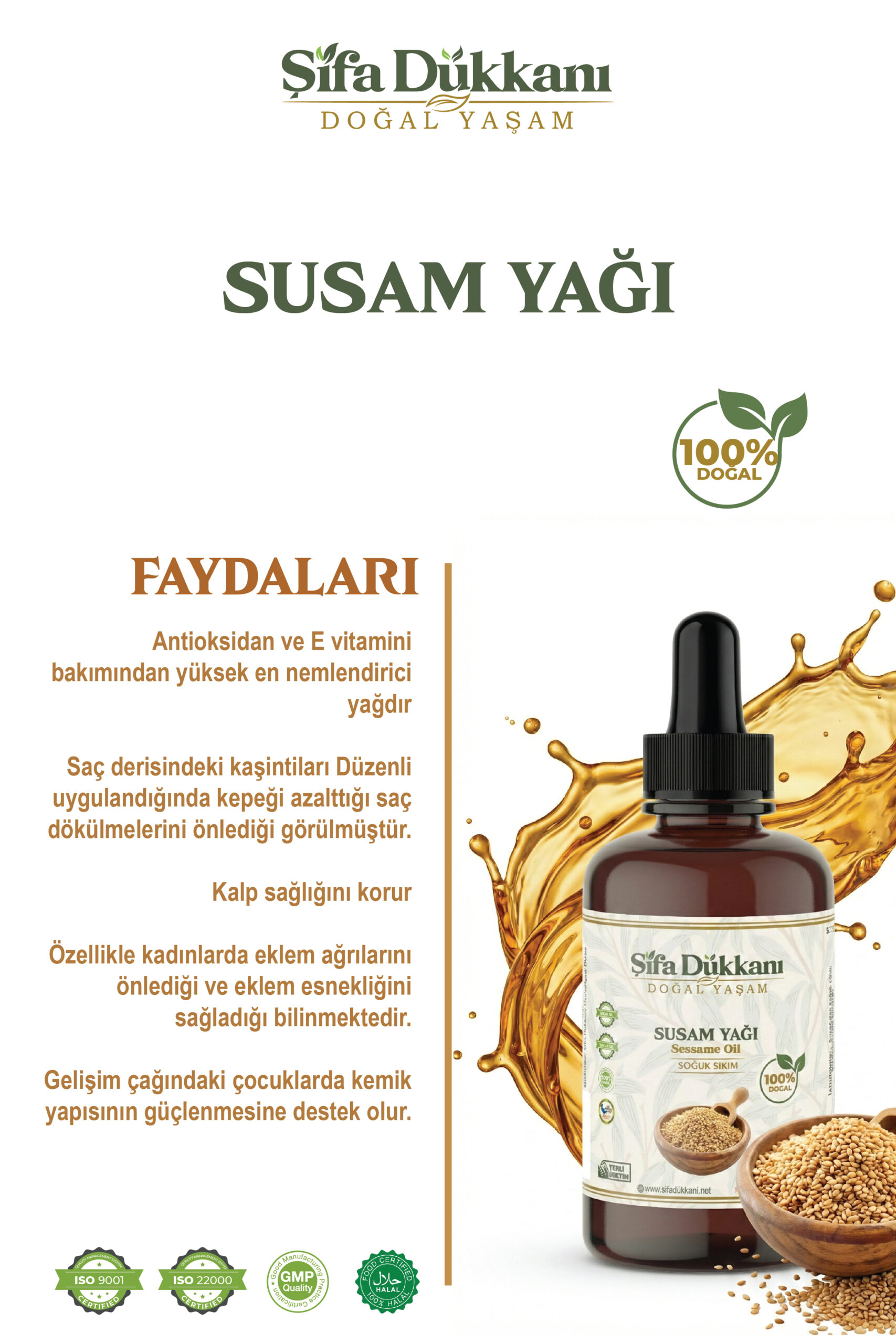 Susam Yağı 100ml - Görsel 2